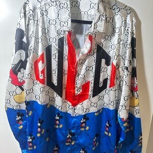 Mickey Mouse Monogram Button-Up Shirt - Designer Inspired - Size XXL